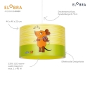 Elobra Pendant luminaire MAUS 25/40, E27, green, yellow