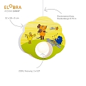 Elobra Pendant luminaire MAUS, E27, green, yellow