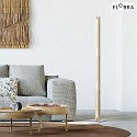 Elobra floor lamp PANAMA, oak natural dimmable