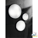 Fabas Luce Fabas Luce PLAZA Ceiling luminaire, IP41, E27, glass white,  30cm, metal white