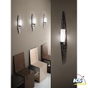 Fabas Luce Fabas Luce VANITY Wall luminaire, E14, height: 50cm, glass white, dark rust colored