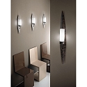 Fabas Luce VANITY V�glampe, E14, h�jde: 70cm, glas hvid, forkromet