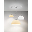 Fabas Luce Fabas Luce NICE Pendant luminaire, E27, � 26cm, chromed / glass, white