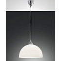 Fabas Luce NICE Pendant luminaire, E27, � 36cm, chromed / glass, white