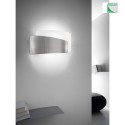 Fabas Luce Fabas Luce SLANE Wall luminaire, E27, nickel satin / glass white