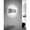 Fabas Luce Fabas Luce SLANE Væglampe, E27, nikkel satin / glas hvid