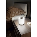 Fabas Luce Fabas Luce SIMI LED Bordlampe, 8W, nikkel satin / hvid