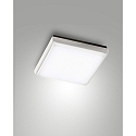 Fabas Luce DESDY LED Loftlampe, IP54, aluminium, hvid, 24x24cm