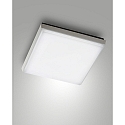 Fabas Luce DESDY LED Loftlampe, IP54, aluminium, hvid, 30x30cm