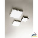 Fabas Luce Fabas Luce DESDY LED Ceiling luminaire, IP54, aluminum, white, 18x18cm