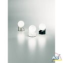 Fabas Luce Fabas Luce GRAVITY LED Bordlampe, 5W, glas hvid, nikkel satin