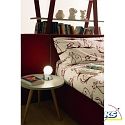 Fabas Luce Fabas Luce GRAVITY LED Table lamp, 5W, glass white, nickel satin