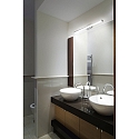 Fabas Luce LED Wall luminaire NALA, 1x 15W, 3000K, 1350lm, IP44, chromed