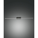mirror luminaire NALA 1095MM down, square, switchable, arched IP44, black 