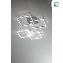 Fabas Luce LED Ceiling luminaire BARD, 1x 52W, 3000K, 4680lm, IP20, white