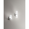 Fabas Luce Fabas Luce IGLESIAS Outdoor LED Wall luminaire chromed, height 22cm