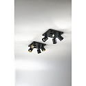 Fabas Luce Spot MODO 4-flammer GU10 IP20, sort 