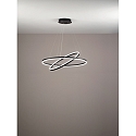 Fabas Luce LED Pendel GIOTTO, 37+28W, 3000K, 4030+3020lm, IP20, Smartluce kompatibel, sort