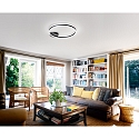 Fabas Luce LED Ceiling luminaire GIOTTO, 1x 36W, 3000K, 3240lm, IP20, black