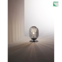 Fabas Luce Table lamp INFINITY, E27, 1x 40W, IP20, gray transparent