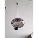 Fabas Luce LED Pendel ARABELLA, inkl. Smartluce, 1x 8W, 3000K, 720lm, IP20, h�jde 350cm maks., gr� gennemsigtig