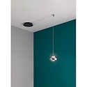 Fabas Luce LED Pendel ARABELLA, inkl. Smartluce, 1x 8W, 3000K, 720lm, IP20, h�jde 350cm maks., gr� gennemsigtig