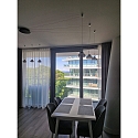 LED Pendant luminaire ARABELLA, incl. Smartluce, 6x 8W, 3000K, 4320lm, IP20, gray transparent