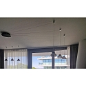 Fabas Luce LED Pendant luminaire ARABELLA, incl. Smartluce, 6x 8W, 3000K, 4320lm, IP20, gray transparent