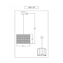 Fabas Luce Pendel GLICINE 1-flamme E27 IP20, guld mat