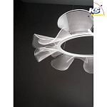 Fabas Luce LED Pendant luminaire SYLVIE, 1x 40W, 3000K, 3200lm, IP20, white, incl. Smartluce