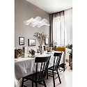 Fabas Luce LED Pendant luminaire SYLVIE, 1x 30W, 3000K, 2700lm, IP20, white, incl. Smartluce
