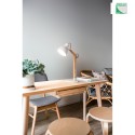 Fabas Luce Table lamp SVEVA, E27, 1x 40W, IP20, white/oak wood