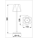 Fabas Luce LED Batteri bordlampe KATY Udend�rslampe, 3W, 3000K, 320lm, IP54, sort
