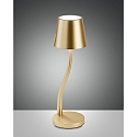 LED Batteri bordlampe JUDY Udend�rslampe, 3W, 3000K, 320lm, IP54, guld �del mat