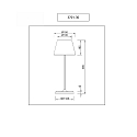 Fabas Luce Batterilampe ADAM med touch-d�mper IP44, r�d d�mpbar