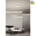 Fabas Luce pendant luminaire TIRRENO 3 flames IP20, satined, white dimmable