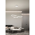 Fabas Luce Pendel TIRRENO 3-flammer IP20, satin, hvid d�mpbar
