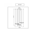 Fabas Luce Pendel TIRRENO 3-flammer IP20, satin, hvid d�mpbar