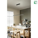 Fabas Luce pendant luminaire LING up / down IP20, black dimmable