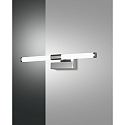 mirror luminaire AGO 33.5CM square, flat, switchable IP44, chrome, glossy 