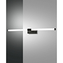 mirror luminaire AGO 61.5CM square, flat, switchable IP44, black matt 