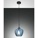 pendant luminaire GALLURA E27 IP20, azure, black
