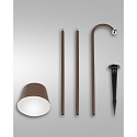 Fabas Luce Batterilampe ARMANDA IP54, rustbrun d�mpbar