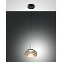 pendant luminaire BRENA 1 flame IP20, black dimmable