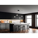 pendant luminaire BRENA 4 flames IP20, black dimmable