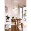 pendant luminaire KINO 3 flames, round IP20, white dimmable