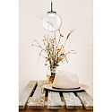 Fabas Luce pendant luminaire ARIEL 1 flame IP20, black dimmable