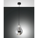 pendant luminaire NOA 1 flame IP20, black dimmable