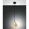 pendant luminaire DEVA 1 flame IP20, black dimmable