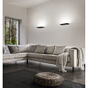 Fabas Luce wall luminaire GUIA square, impact resistant, indirect IP20, black 